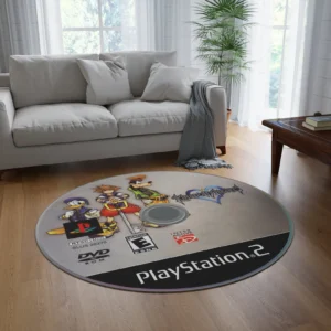 Kingdom Hearts rug, Gift Carpet, Gift For Him, Custom Round Rug, Kingdom Hearts gift, kingdom hearts art, video game rug, Gaming Decor Rugs